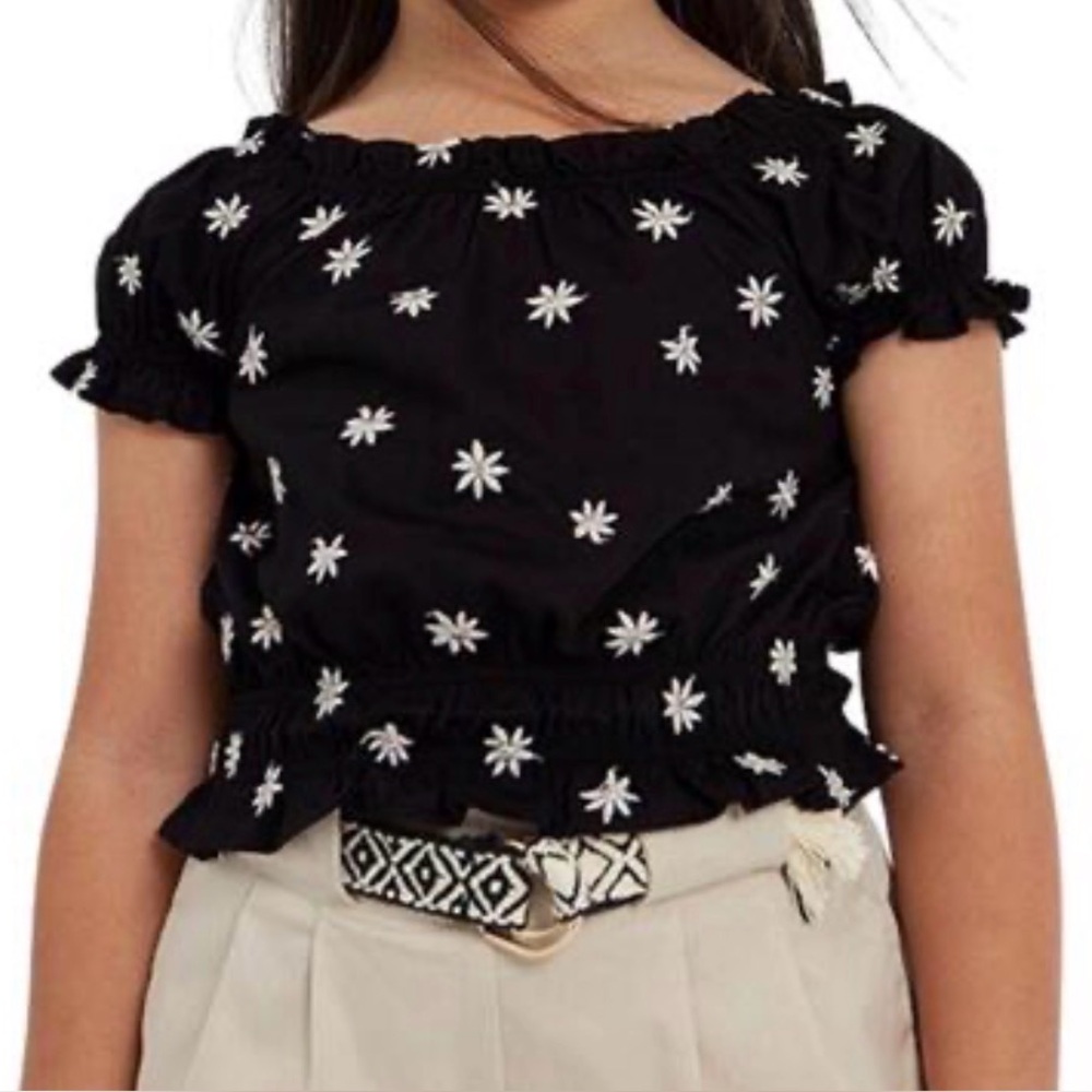 Mayoral Black and White Floral Top